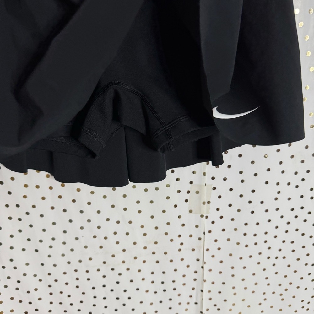 Nike Black Pleated Skirt with White Logo - Picture 3 of 7